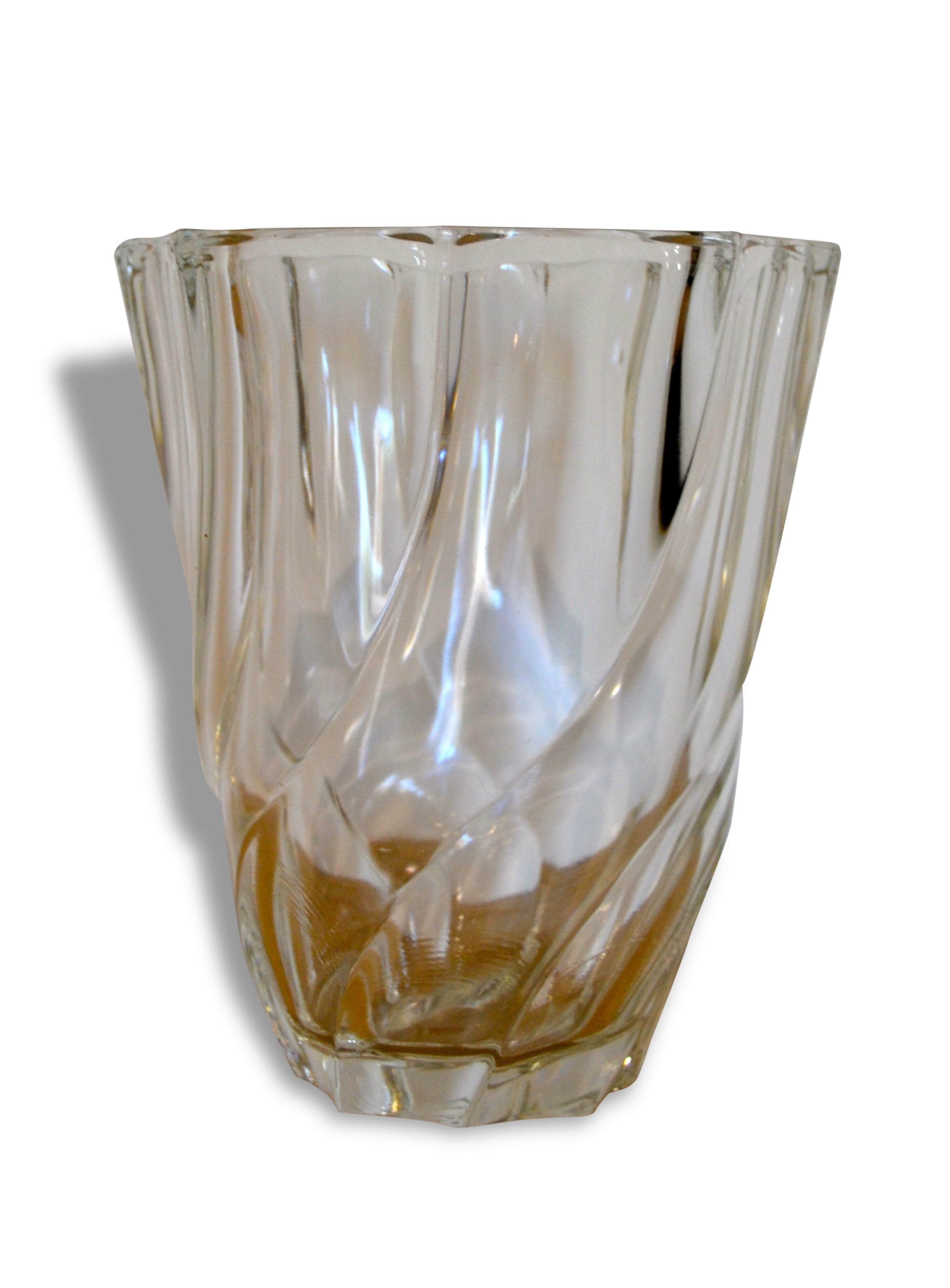 Twisted glass vase