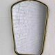 Rearview mirror and free form from the 60s brass frame highlighted with black
