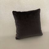 Coussin velours gris anthracite