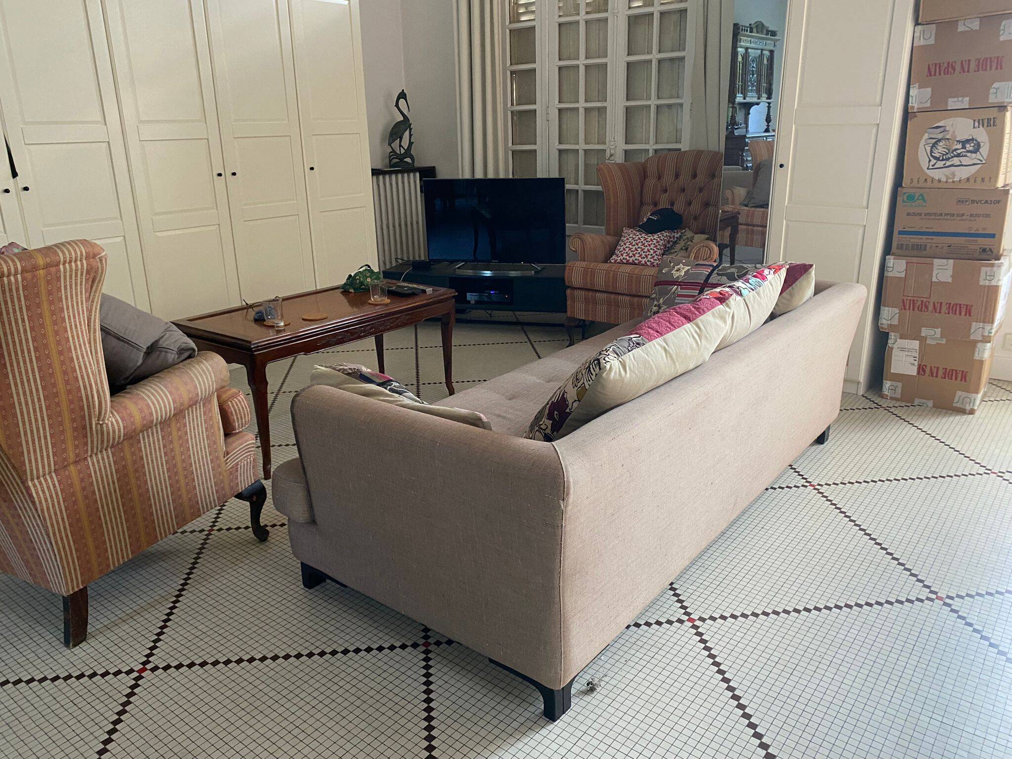 Roche Bobois sofa and armchair set