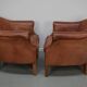 Vintage Dutch Leather Club Chairs in Cognac, Set of 2