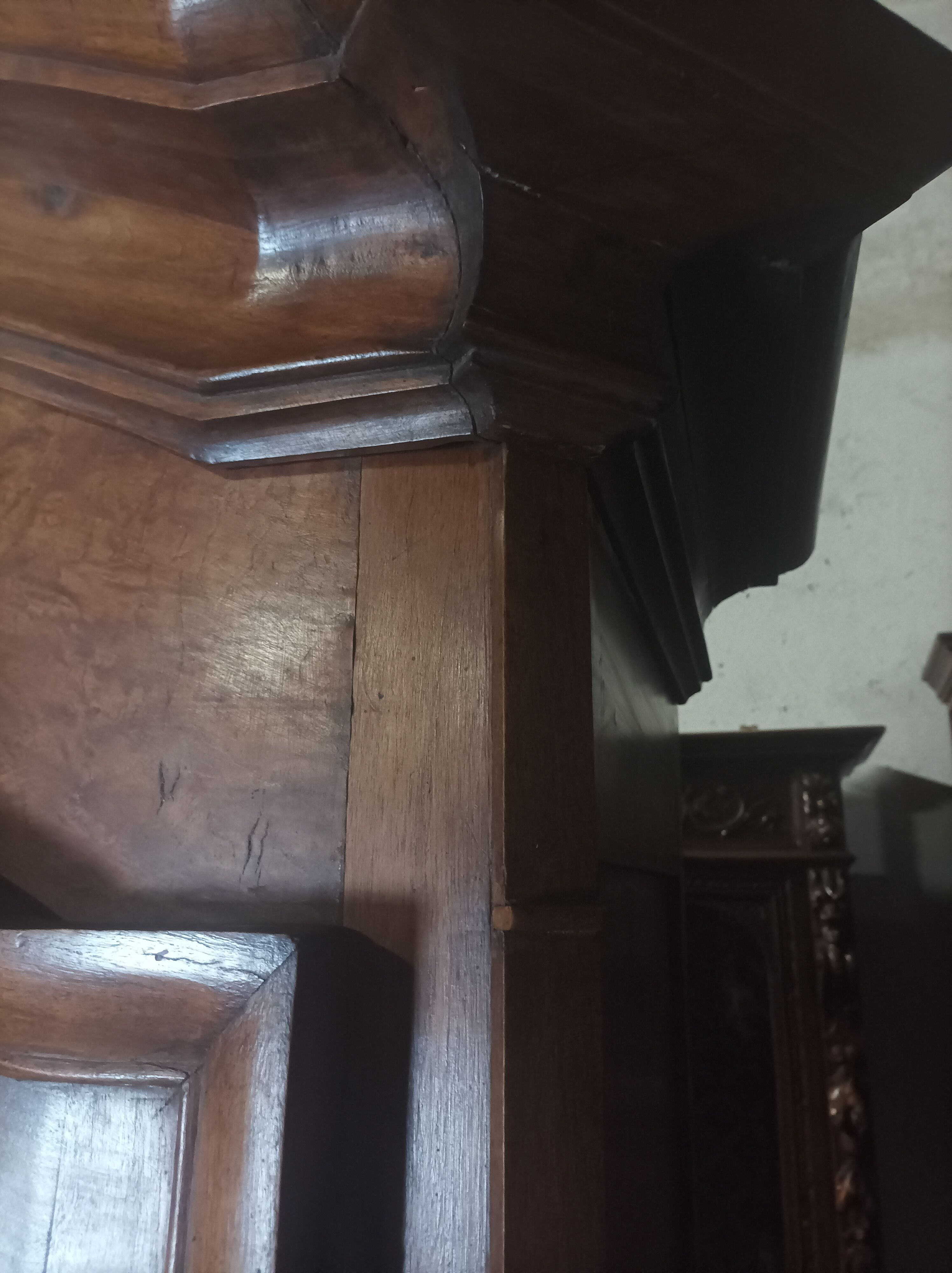 Transition wardrobe in 18th century walnut