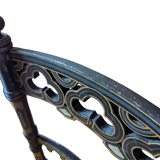 Napoleon III Neo-Gothic "Troubadour" Chair - Polychrome Decor 19th Century