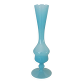 Soliflore / Vase in blue opaline glass, Florentine art