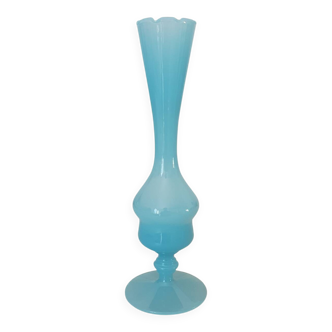 Soliflore / Vase in blue opaline glass, Florentine art