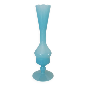 Soliflore / Vase in blue opaline glass, Florentine art