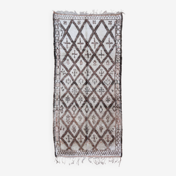 Beni Ourain Moroccan rug white - 370 x 189 cm