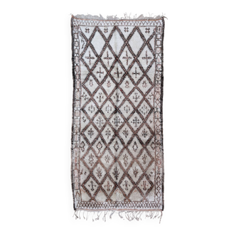 Beni Ourain Moroccan rug white - 370 x 189 cm