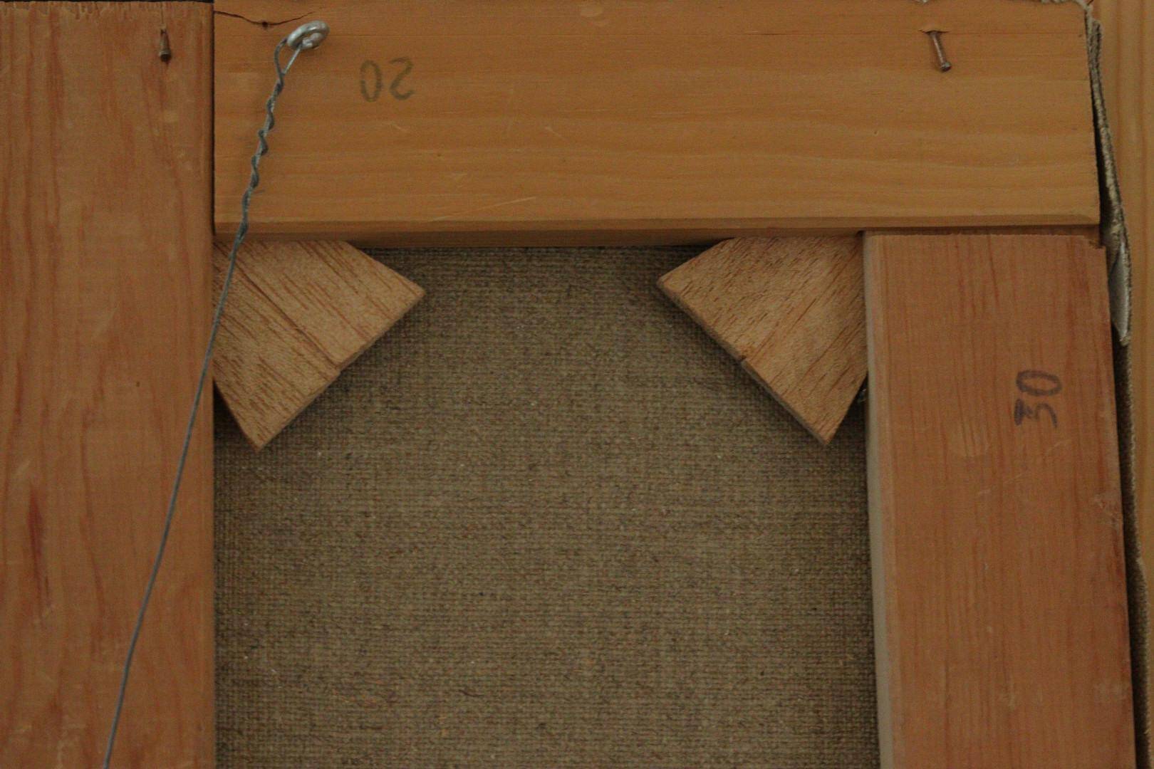 Framed oil on canvas "Flowers", Sweden mid 20th century