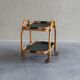 Chariot de service en bambou vintage