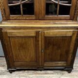 Buffet, bibliothèque Liégeoise en chêne dans le style du 18eme siècle