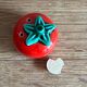 Barbotine set Salt shaker pepper shaker mustard pot