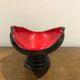 Red and black trinket bowl of the 50s