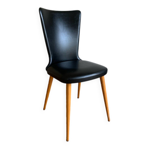 Chaise noire pieds compas