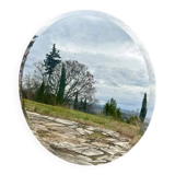 Antique bevelled mirror 90 cm