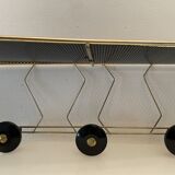 Vintage coat rack, 50s, 60's, perforated tole