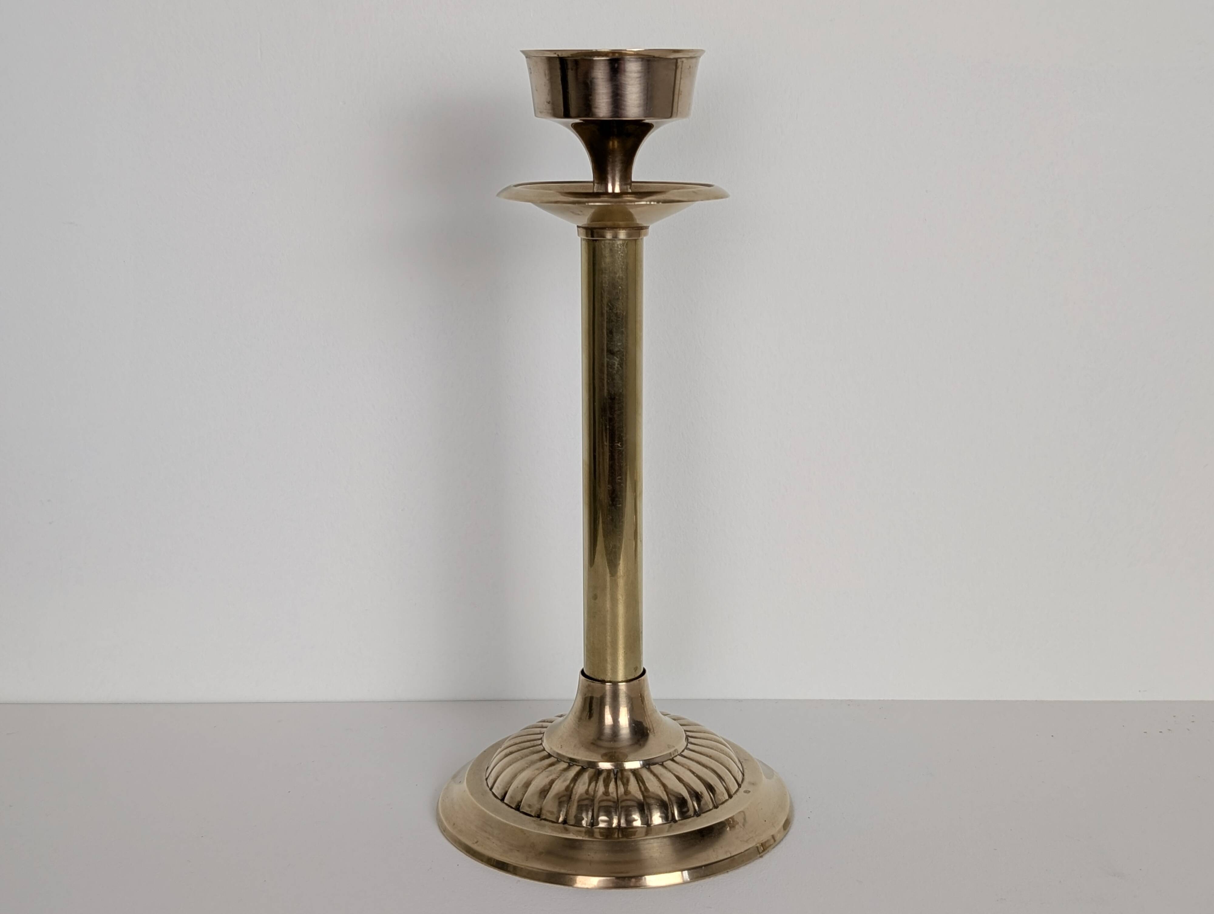 Pair of brass candlesticks