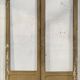 Double glass and patinated fir passage doors, 20th century
