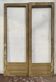 Double glass and patinated fir passage doors, 20th century