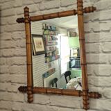 Vintage belle epoque bamboo mirror
