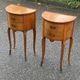 Pair of Louis XV bedside tables in wood and marquetry with drawers