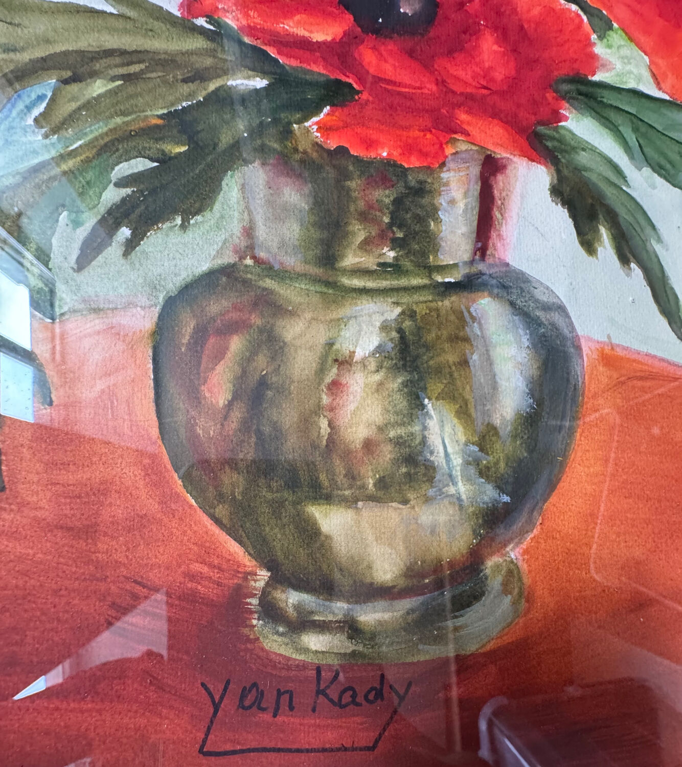 Still life with poppies, signed 20th century