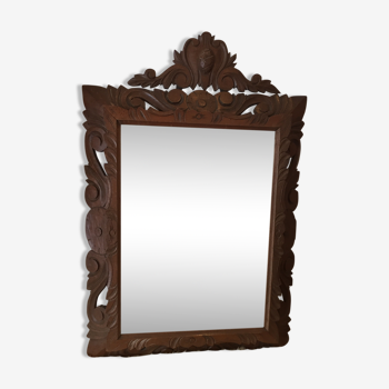 Grand miroir en bois