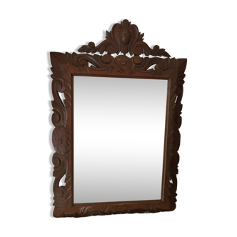 Large wooden mirror