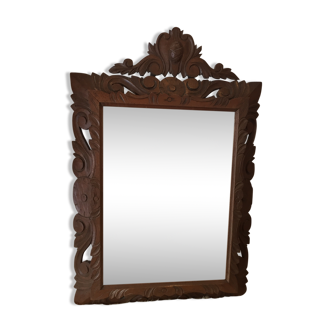 Grand miroir en bois