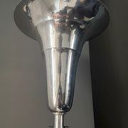 Vintage art deco floor lamp, chrome metal, France 1930