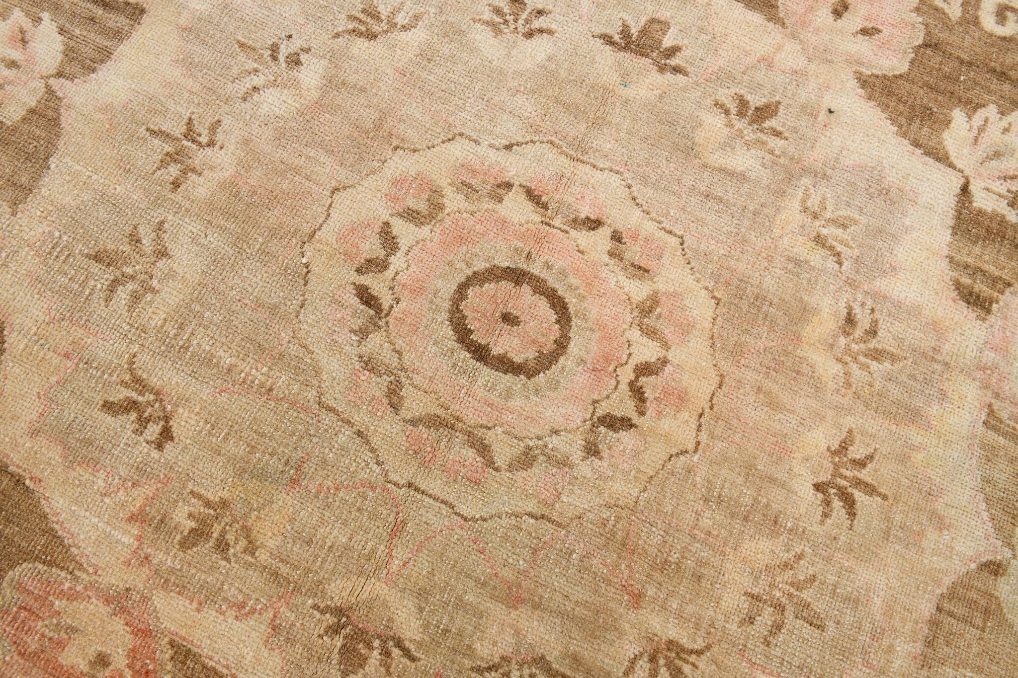 Brown & Beige Oriental Style Persian Rug, 198x308Cm