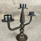 Vintage three-branch metal chandelier