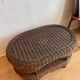 Two-top woven rattan coffee table