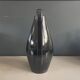 Black glazed ceramic pitcher signed M Azouit