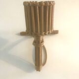 Rattan wall lamp Louis Sognot 1960