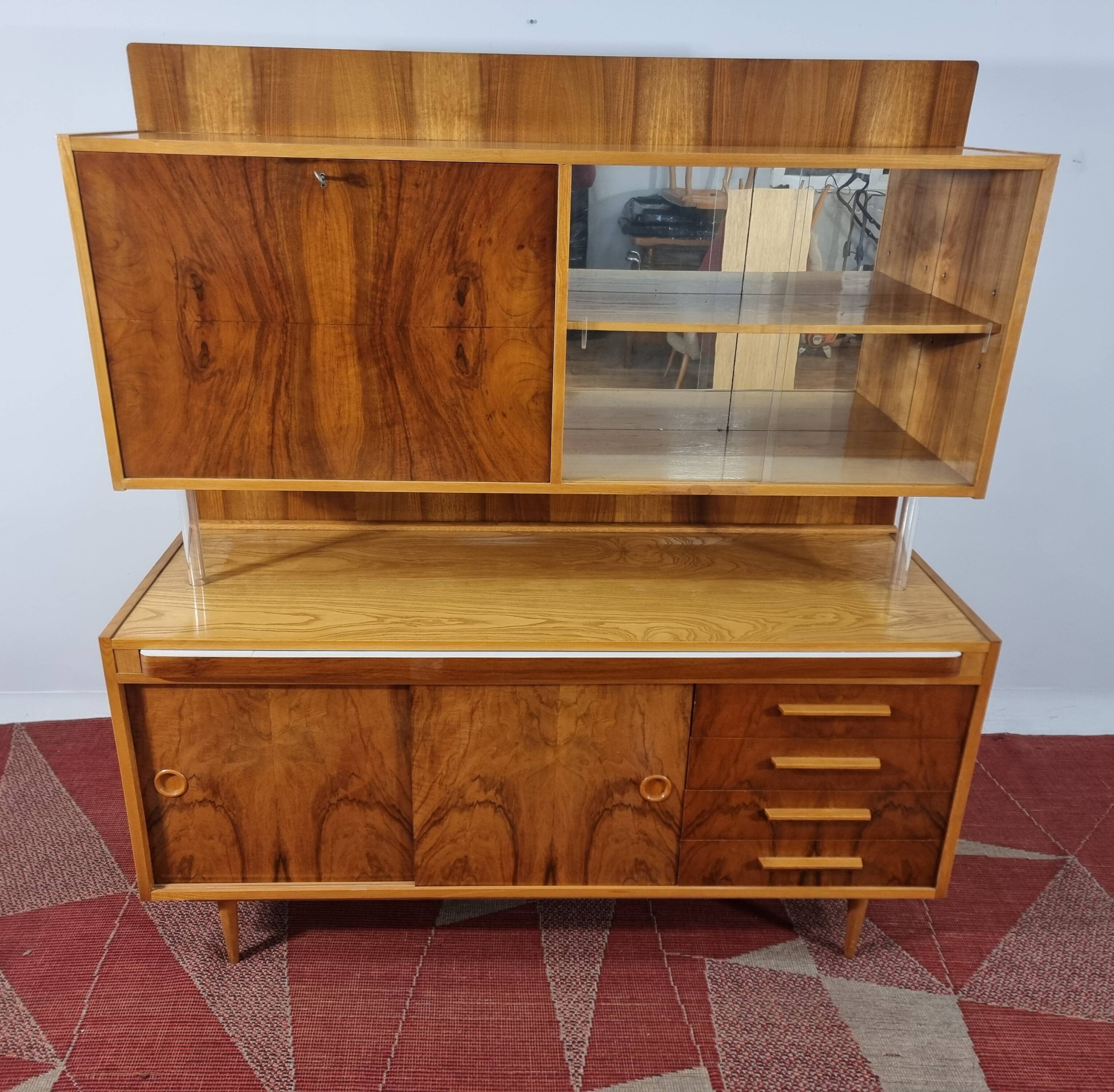 Vintage sideboard and desk, 1970s