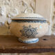 Fruit bowl in Creil and Montereau ironstone, Guirlande model.
