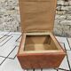 Ottoman chest pouf 1960 leather on vintage casters