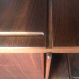 Gianfranco Frattini for Bernini italian wood leather swivel bookcase 1960s