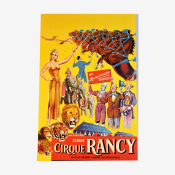 Affiche cirque Rancy 1970s