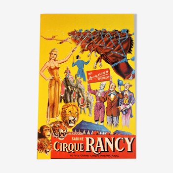 Rancy 1970s circus poster