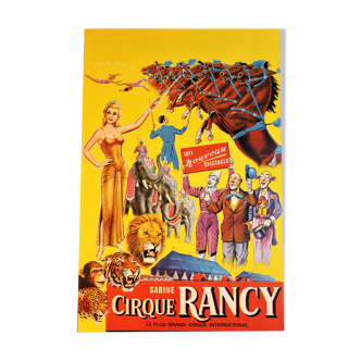 Affiche cirque Rancy 1970s