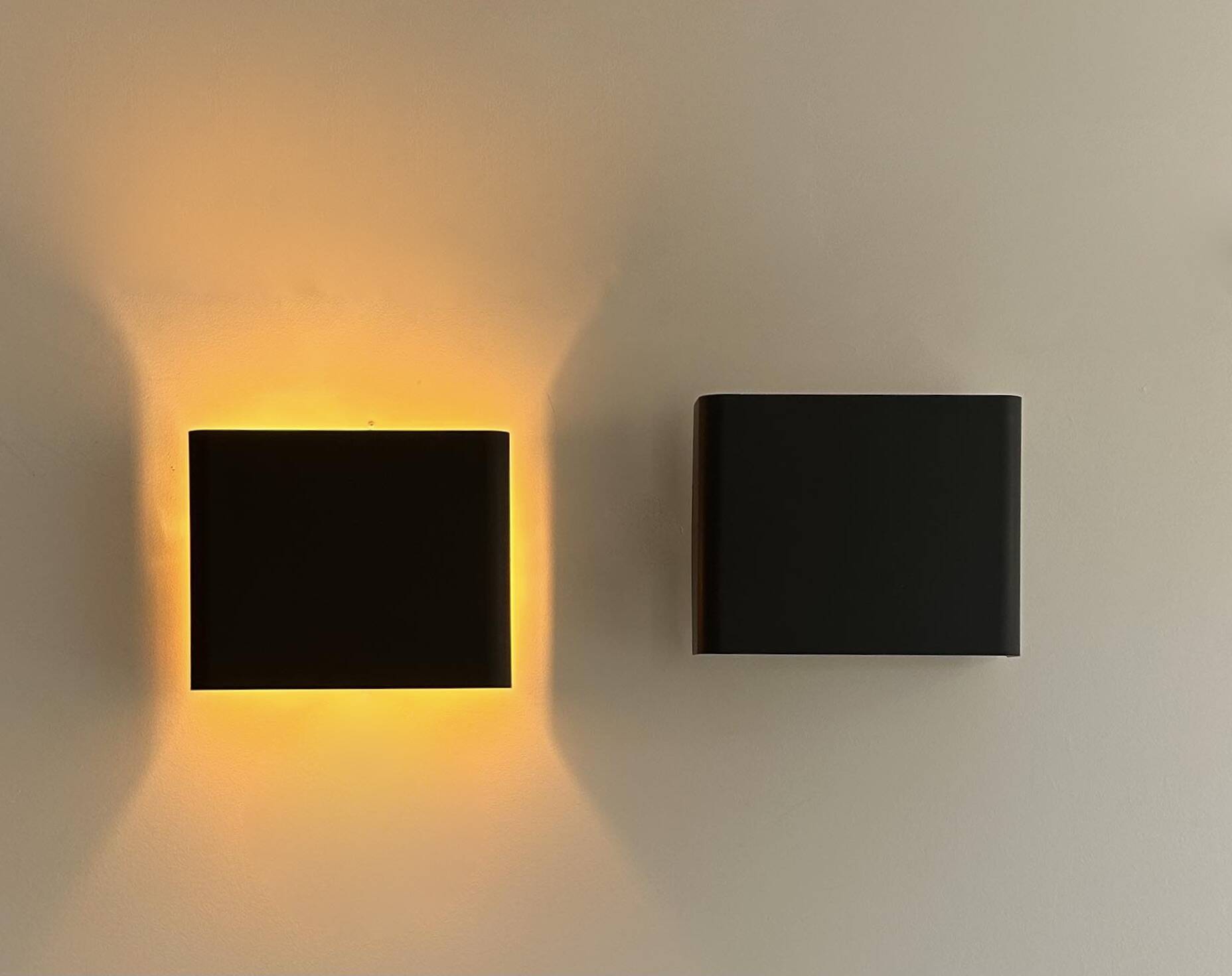 Pair of vintage Doria Leuchten wall lights, matte black, Germany 1970s