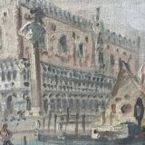 Vue de Venise, XXe, non signé, huile sur toile, 38,5x28,5cm, sans cadre