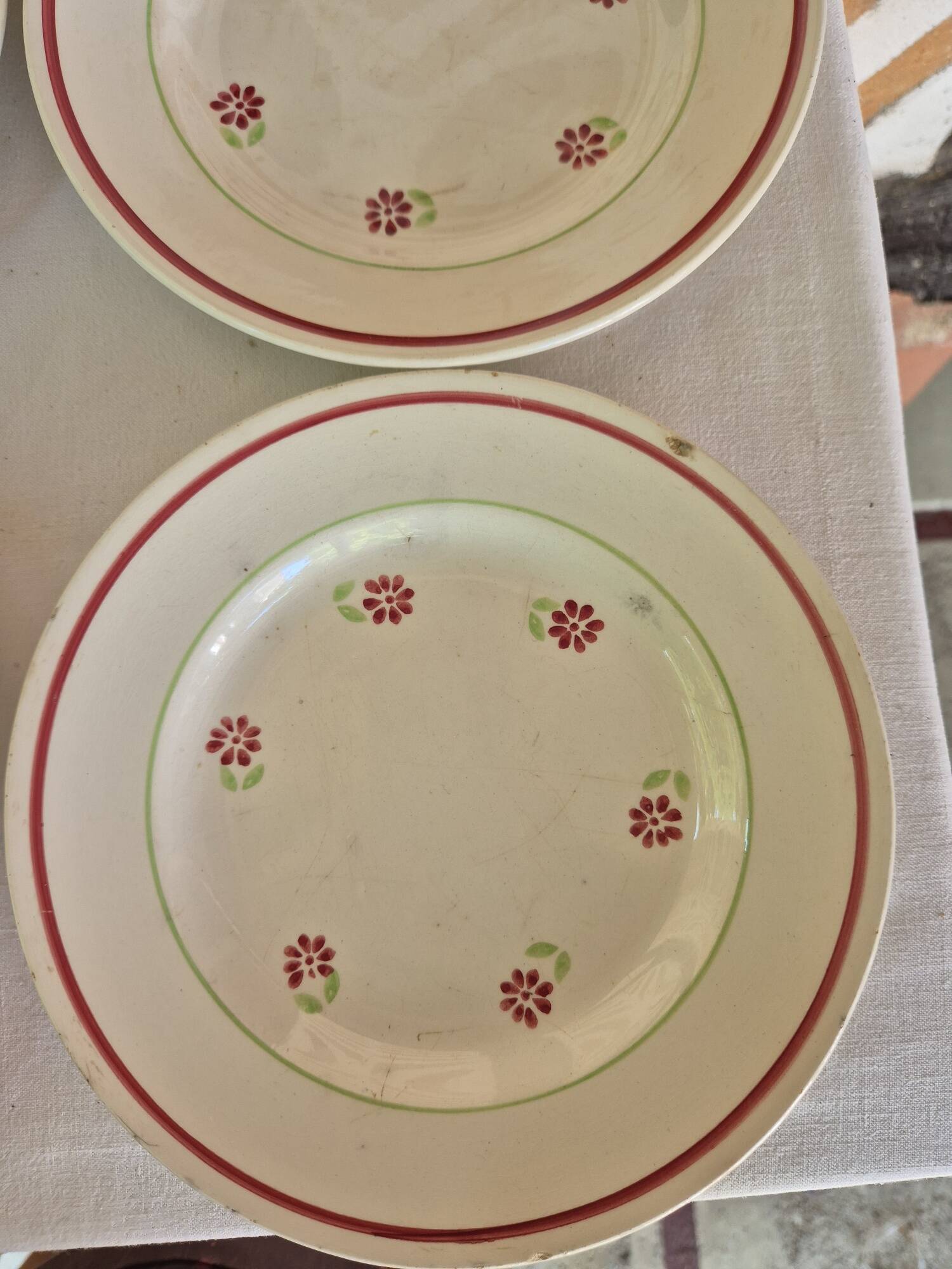 Gien Christiane dessert plates x 6