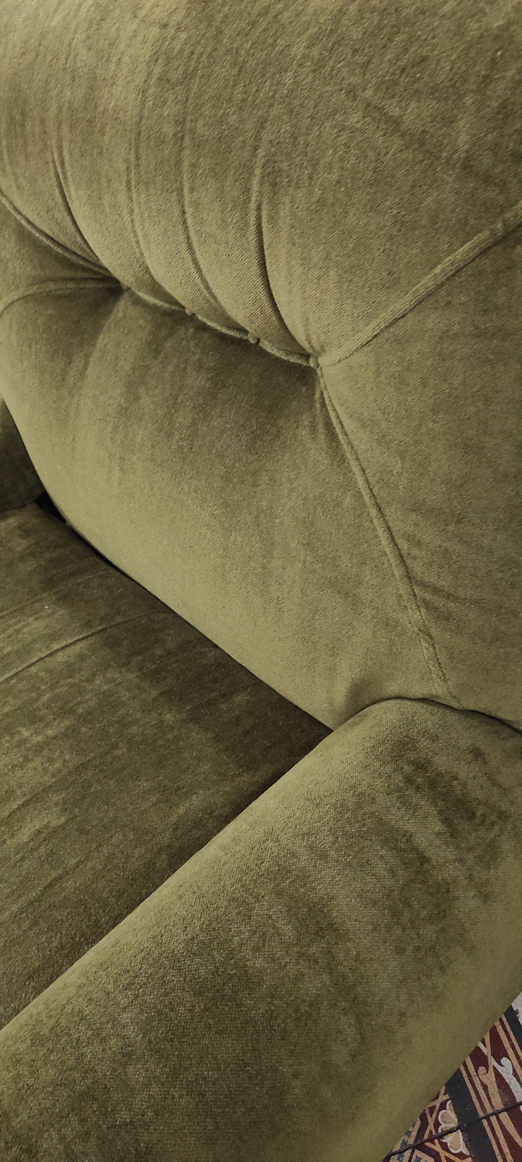 Fauteuil vintage en velours