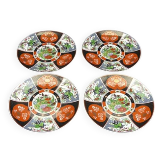 Suite de 4 assiettes à dessert en porcelaine Taous, Maroc, vintage