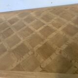 Regency style dining table in veneer and solid oak 20th century