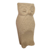 Owl sculpture in stone from the year 1970.
