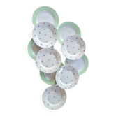 ​10 Assiettes Plates Dépareillées Digoin & St Amand